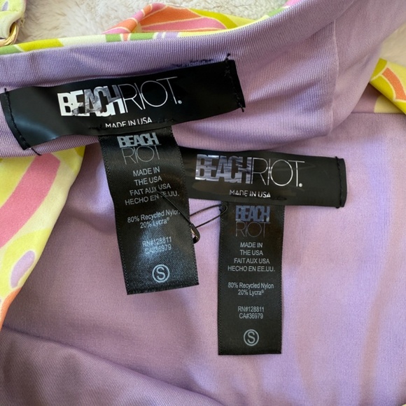 New Beach Riot Brandy Top Felicia Shorts in Psychedelic Sunshine 31122 - Picture 13 of 14